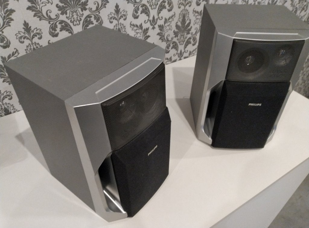 Philips Base Reflex Stereo Speaker Silver/Black, Ophalen, Stereo speakers, Philips, Basreflex