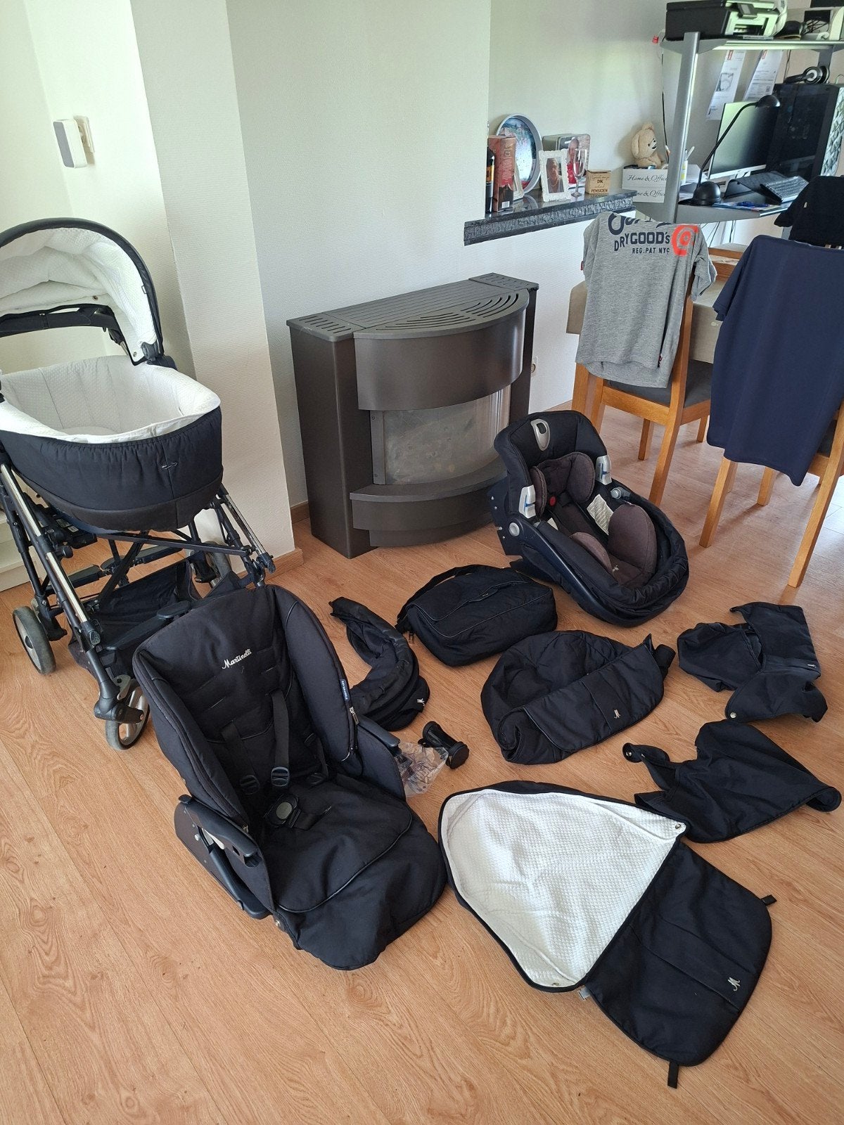 Kinderwagen Martinelli met combinatie., Met autostoeltje, Zo goed als nieuw, Combiwagen, Ophalen