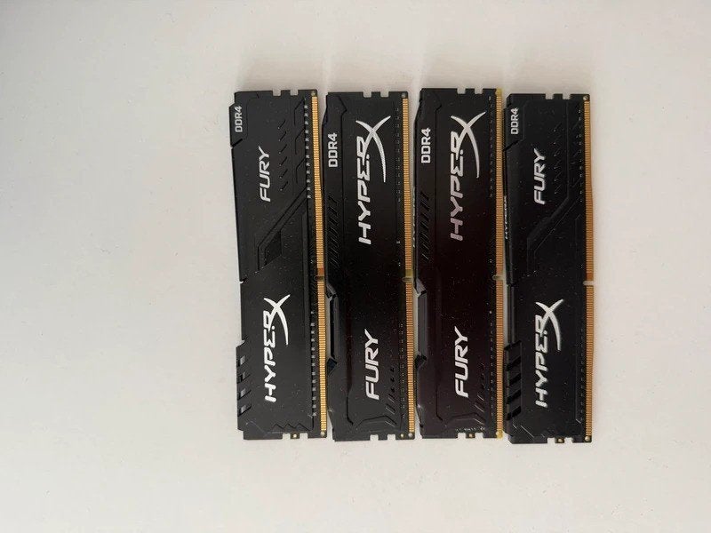 16 Gb (4x4 Go) Kingston HyperX Fury DDR4 2400 MHz, Computers en Software, RAM geheugen, DDR4, Ophalen of Verzenden, Zo goed als nieuw