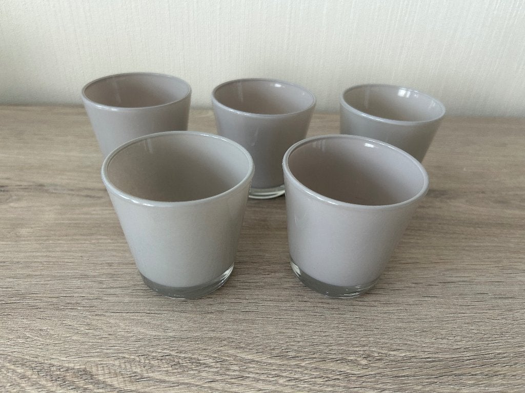 Set 5 potjes, Ophalen of Verzenden, Zo goed als nieuw, Waxinelichthouder