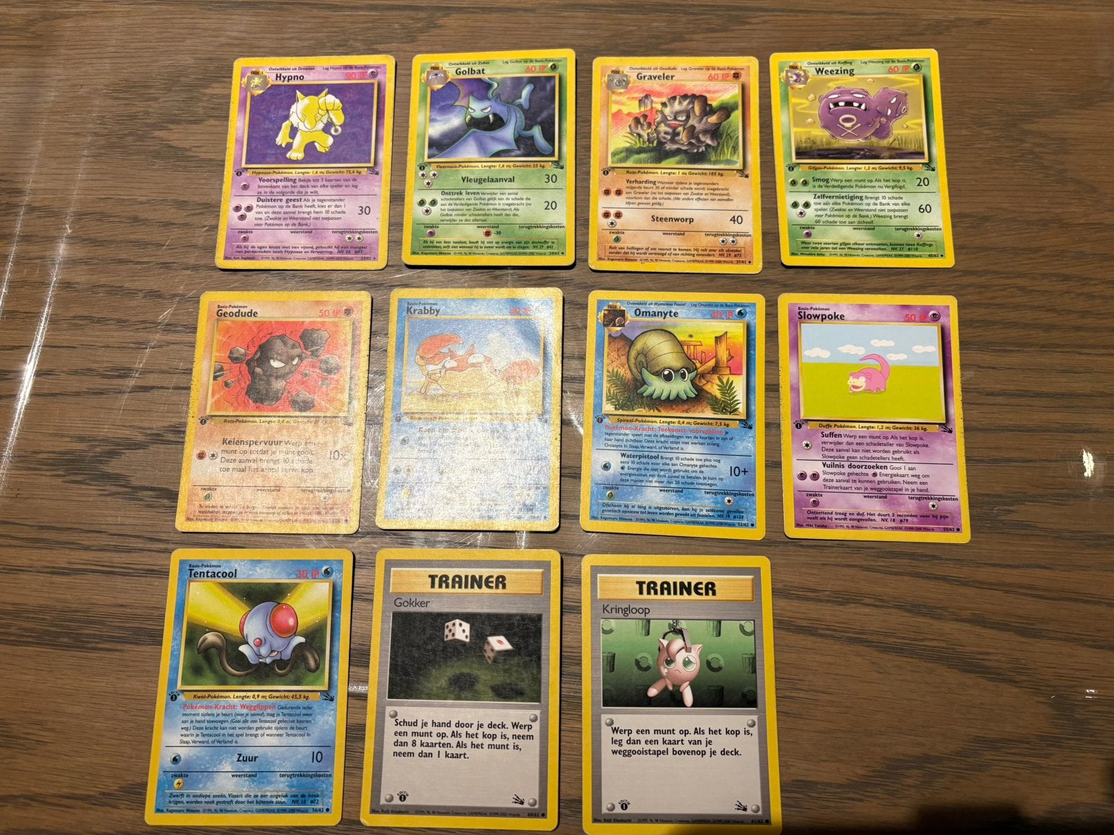 Pokemon NL fossil, Ophalen of Verzenden, Gebruikt, Meerdere kaarten