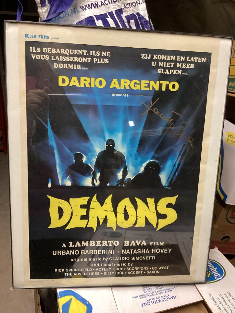 gesigneerde poster Demons, Ophalen of Verzenden