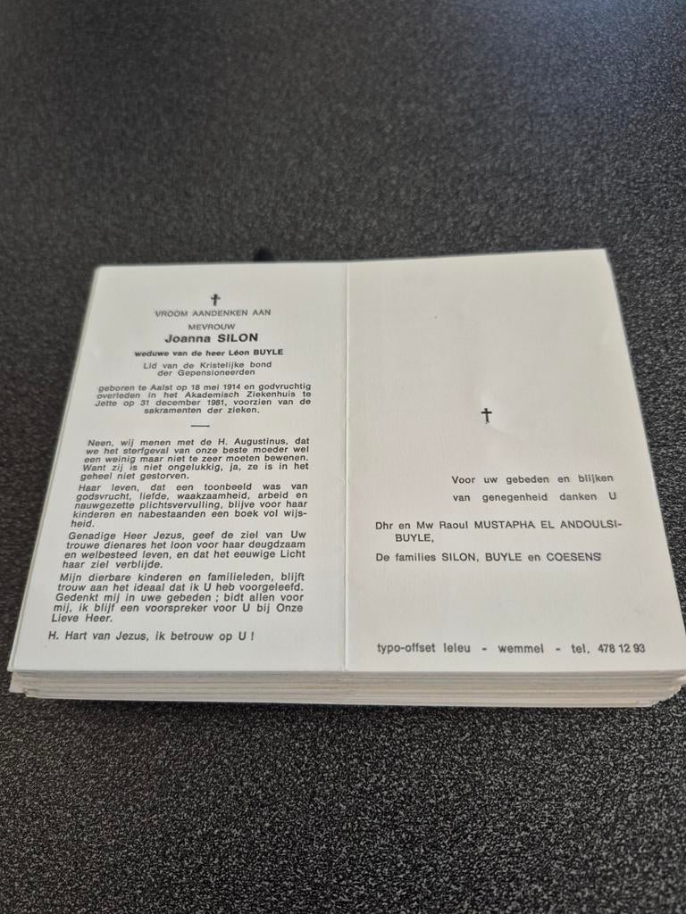 Bidprentjes Aalst, Verzamelen, Bidprentjes en Rouwkaarten, Ophalen of Verzenden