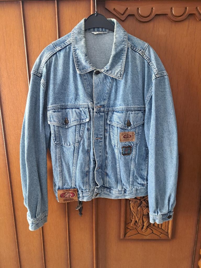 Jeans vest maat L, Kleding | Heren, Jassen | Zomer, Ophalen, Blauw, Gedragen, Andere