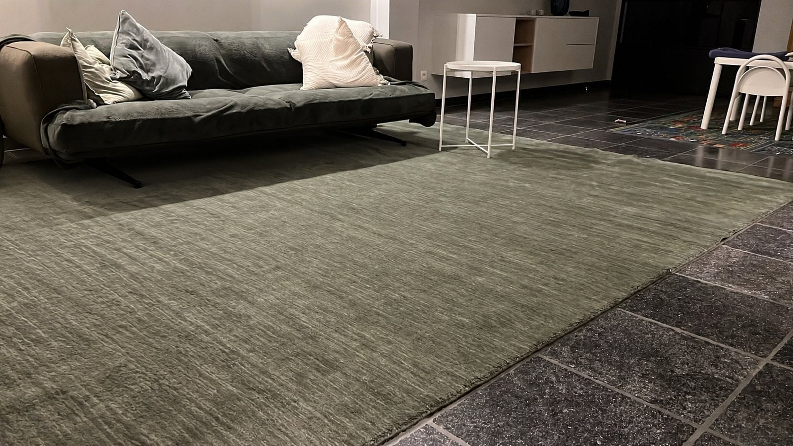 Rugvista: Wol Vloerkleed 300 x 400 cm, Enlèvement, Comme neuf, Vert, Tapis