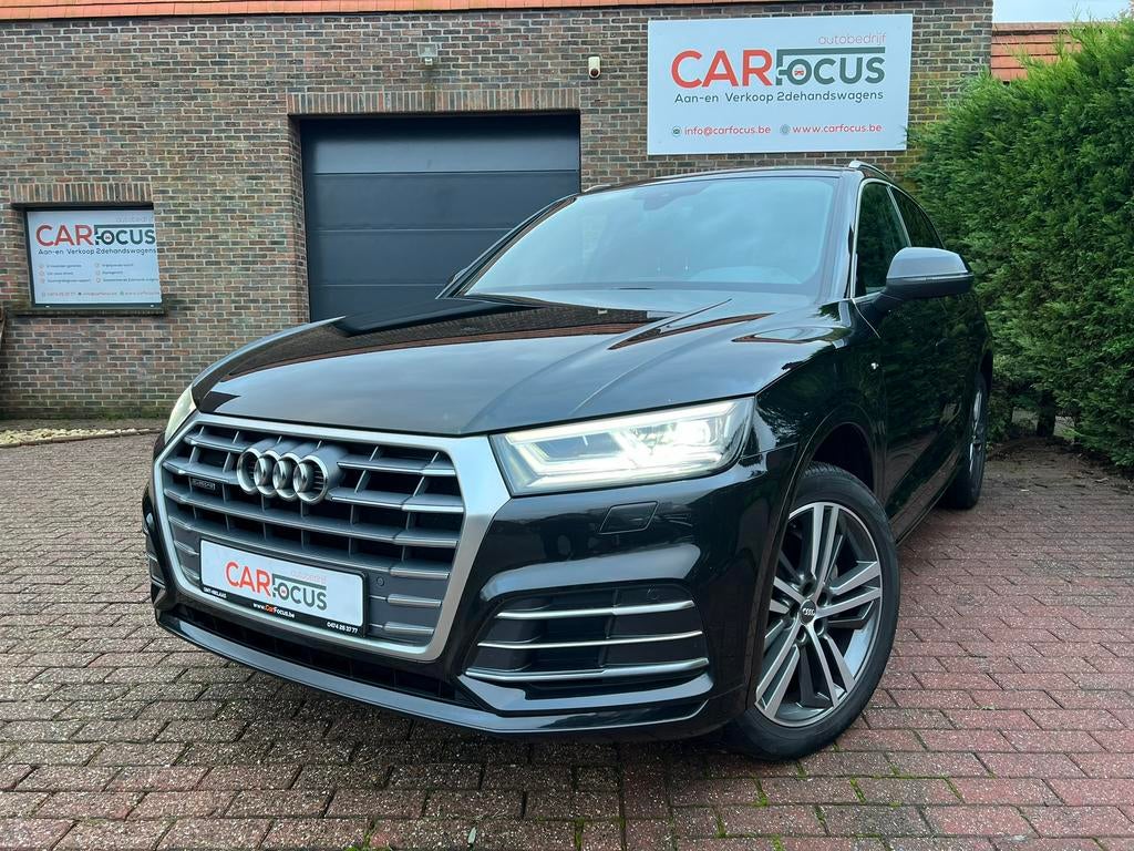 Audi Q5 2.0 TDI S-line Quattro 2018 automaat + 12M Garantie, Auto's, Audi, Automaat, Q5, Zwart, 360° camera