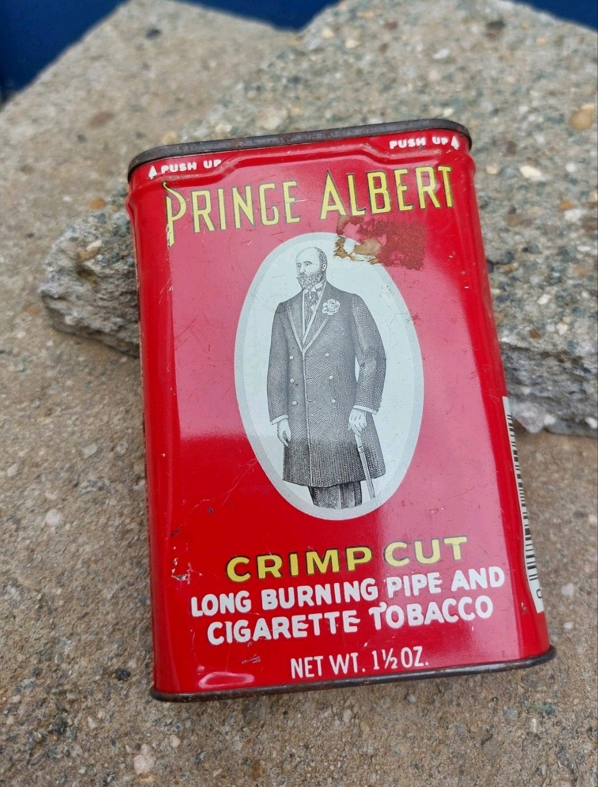U.S WO2 Prince Albert Crimp Cut Tabaksblikje (naoorlogs), Verzamelen, Militaria | Tweede Wereldoorlog, Landmacht, Overige typen