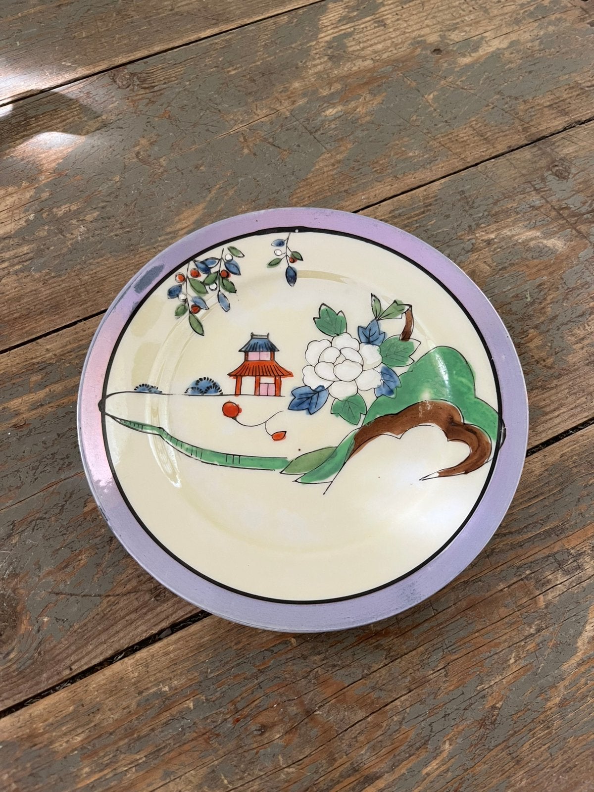 JAPANS BORD BORDJE PORSELEIN THEE GLAZUUR ZGSTAAT, Antiek en Kunst, Ophalen of Verzenden