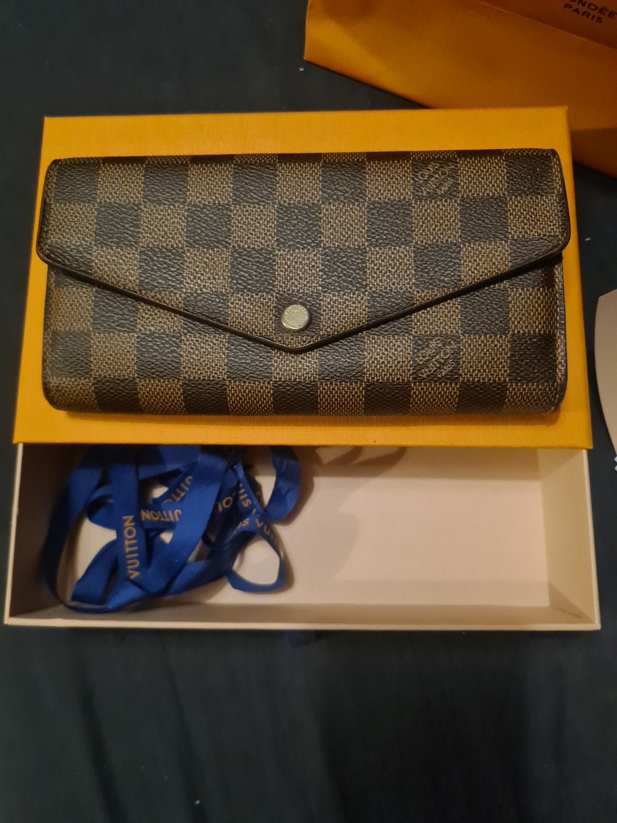 sarah wallet louis vuitton damier ebene, Ophalen
