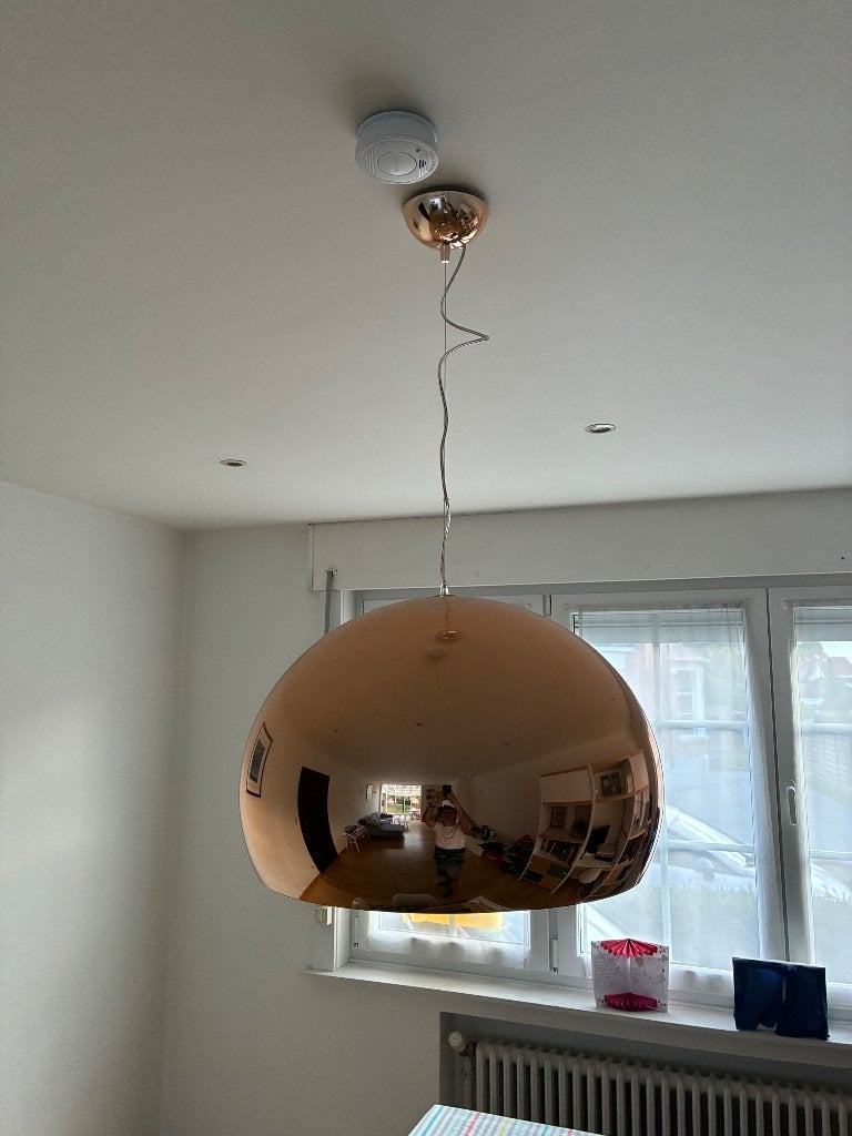 Lampe suspendue Kartell FLY en cuivre 52 cm, Enlèvement, Comme neuf, Métal, E27 (grand)