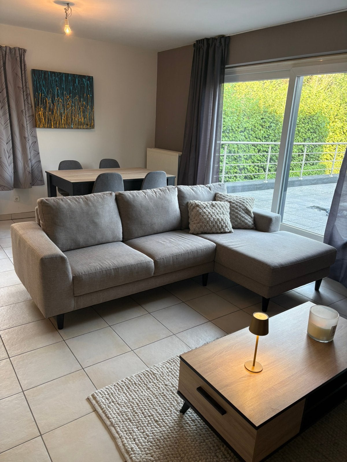 Hoekzetel / Grijs / perfecte staat, Huis en Inrichting, Ophalen, Zo goed als nieuw