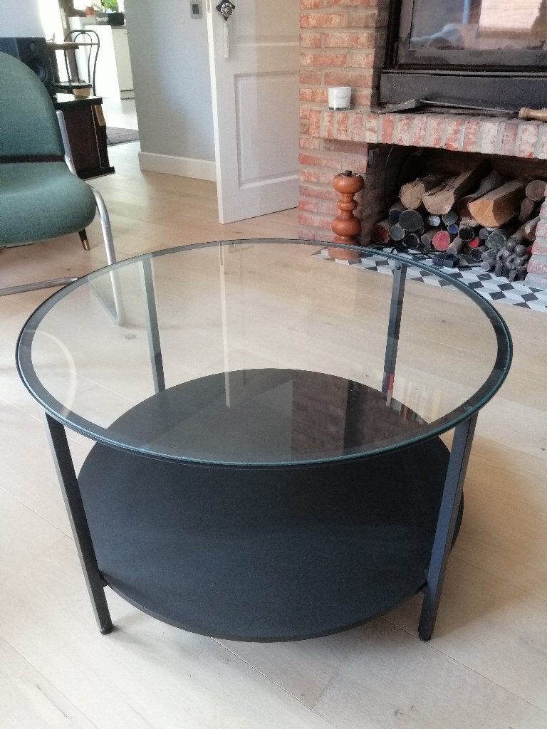 Table basse IKEA, Huis en Inrichting, Ophalen, 50 tot 100 cm, Glas, Rond