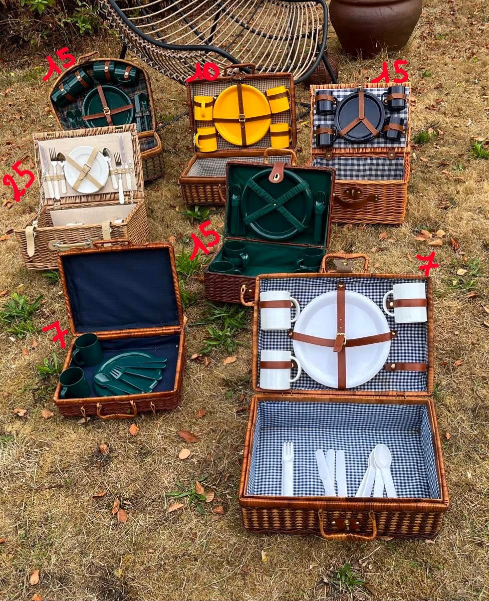 Lot van picknick manden, Ophalen, Mand, Zo goed als nieuw, Rechthoekig