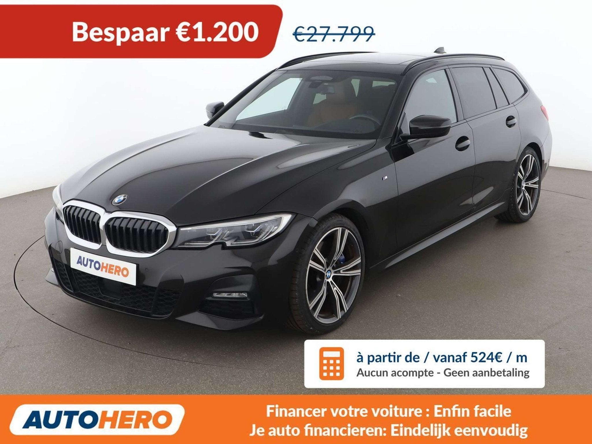 BMW 3 Serie 330 330i M Sport (bj 2019, automaat), Auto's, Automaat, 1998 cc, Achterwielaandrijving, Gebruikt