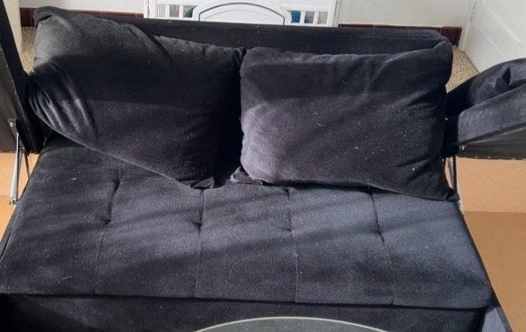 Divan avec petits coussins, Maison & Meubles, Canapés | Salons, Enlèvement, Utilisé, Tissus, 150 à 200 cm