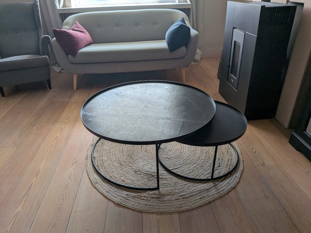 Set van 2 ronde salontafels (nesting tables), Huis en Inrichting, Ophalen