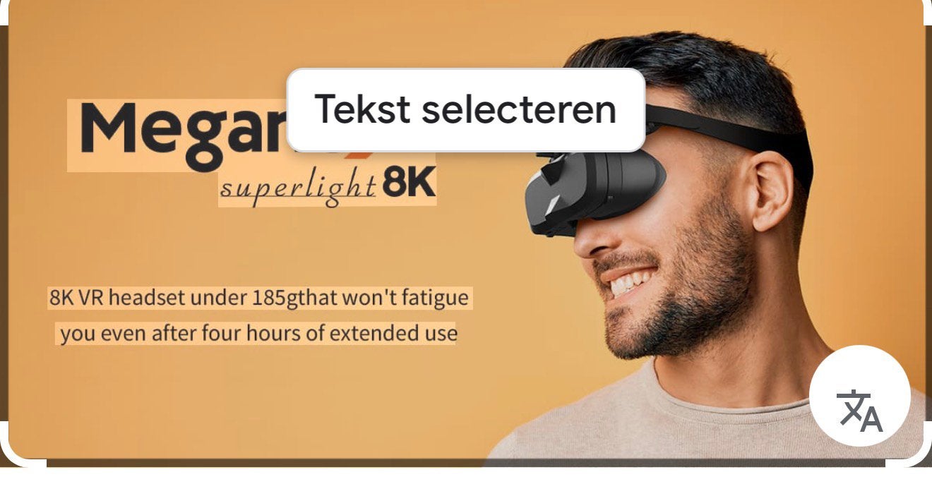 Meganex 8 k met big screen beyond headset, Games en Spelcomputers, Virtual Reality, Ophalen