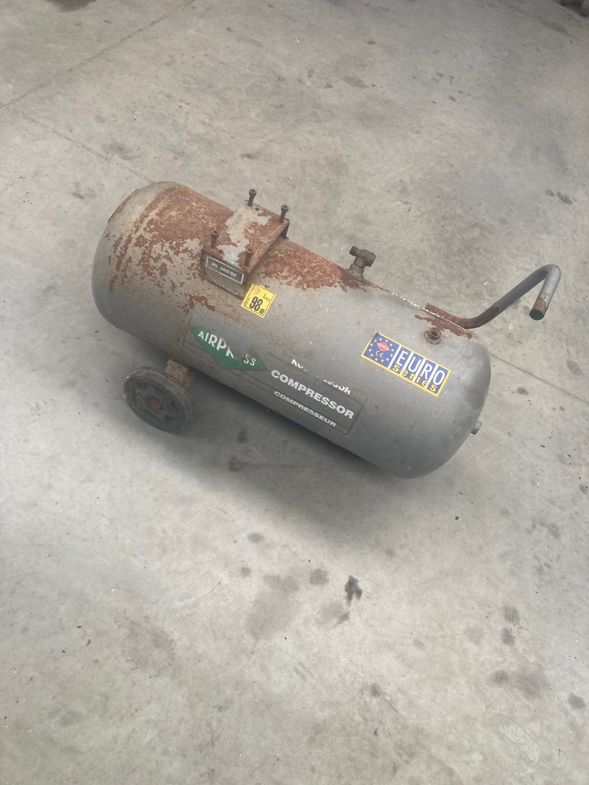 Compressor ketel 50l, 25 tot 100 liter, Ophalen, Gebruikt, 6 tot 10 bar