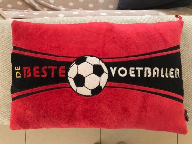 Kussen – De Beste Voetballer, Ophalen of Verzenden, Gebruikt
