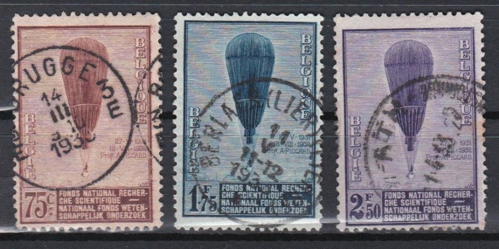 Belge 1932 - n 353 - 355, Envoi, Oblitéré
