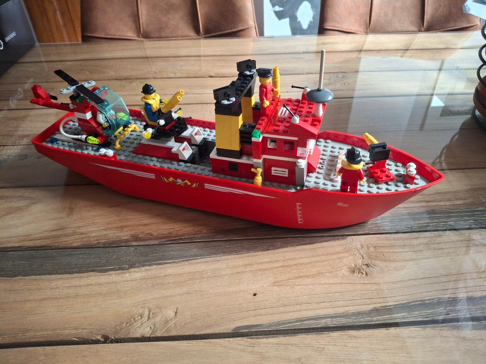 Vintage Lego Boot Fire Rescue / Brandweer 4031, Ophalen, Lego