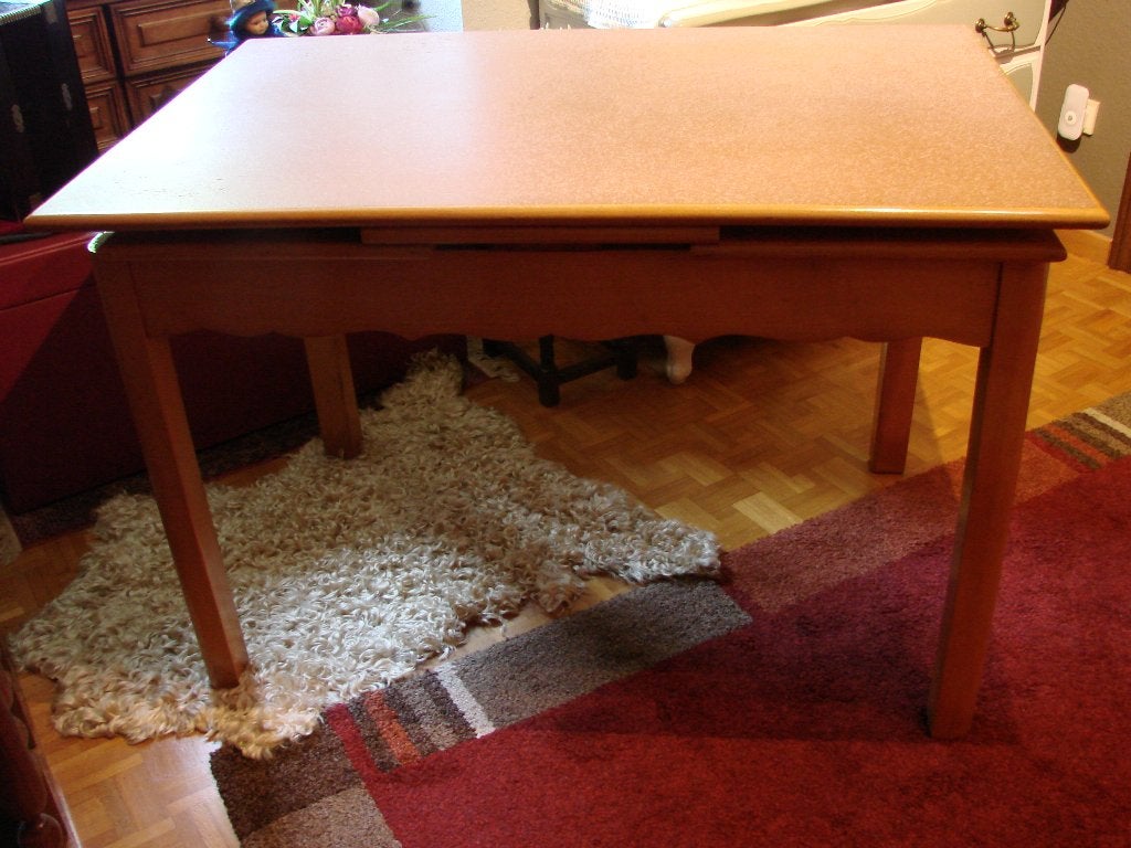 houten werk-hobbytafel: verlengbaar, Ophalen, Verlengbaar, 50 tot 100 cm, Zo goed als nieuw