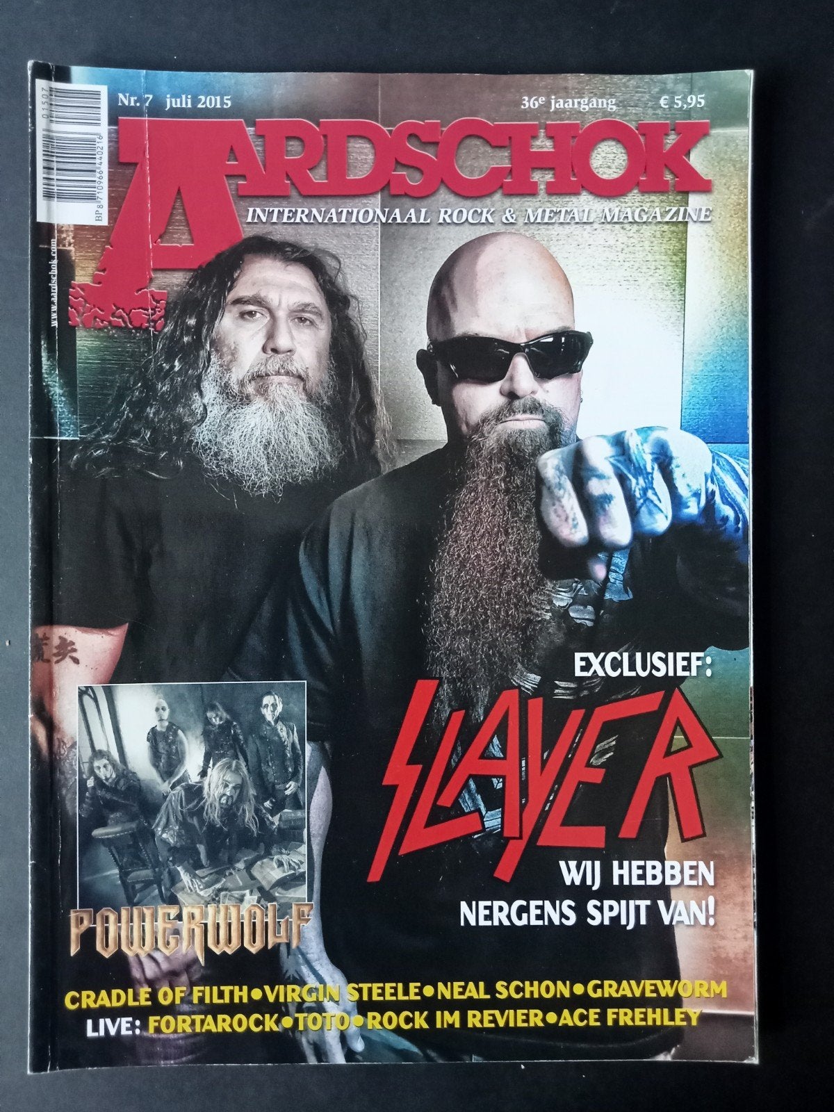 Slayer, tijdschrift Aardschok 2015