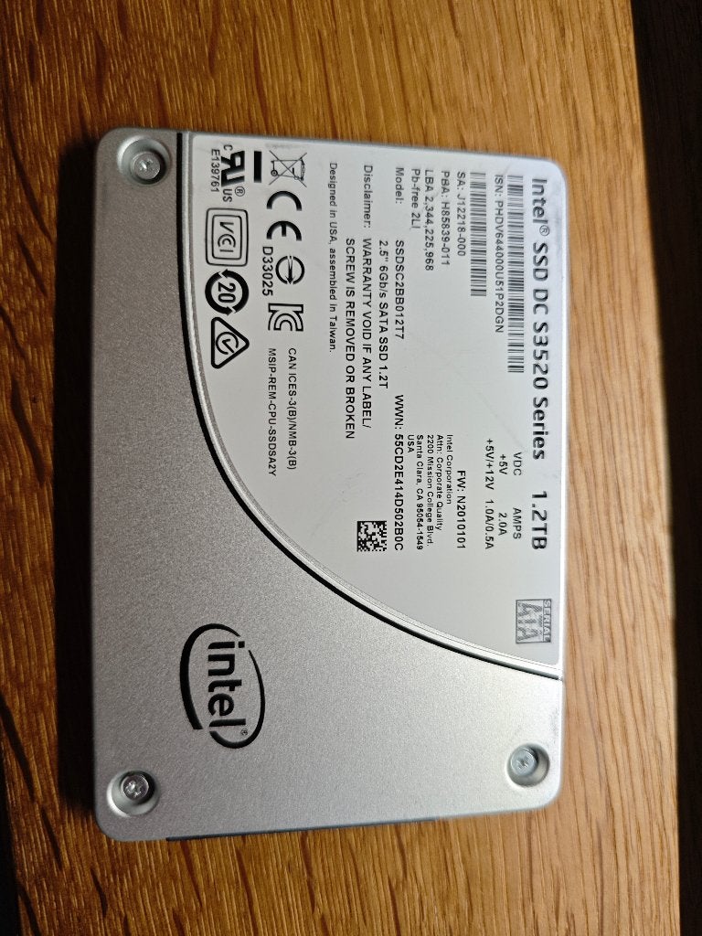 Intel Sata SSD 1.2TB, Informatique & Logiciels, Enlèvement ou Envoi, SATA, SSD