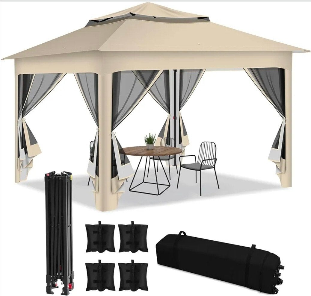 Tonnelle de jardin 3x3, étanche, stable, à double toit, Jardin & Terrasse, Neuf, Tente de réception, Pliable, Moins de 4 mètres