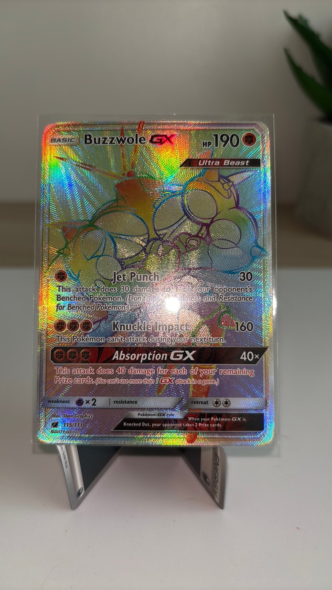 Buzzwole GX, Ophalen, Zo goed als nieuw, Losse kaart, Foil