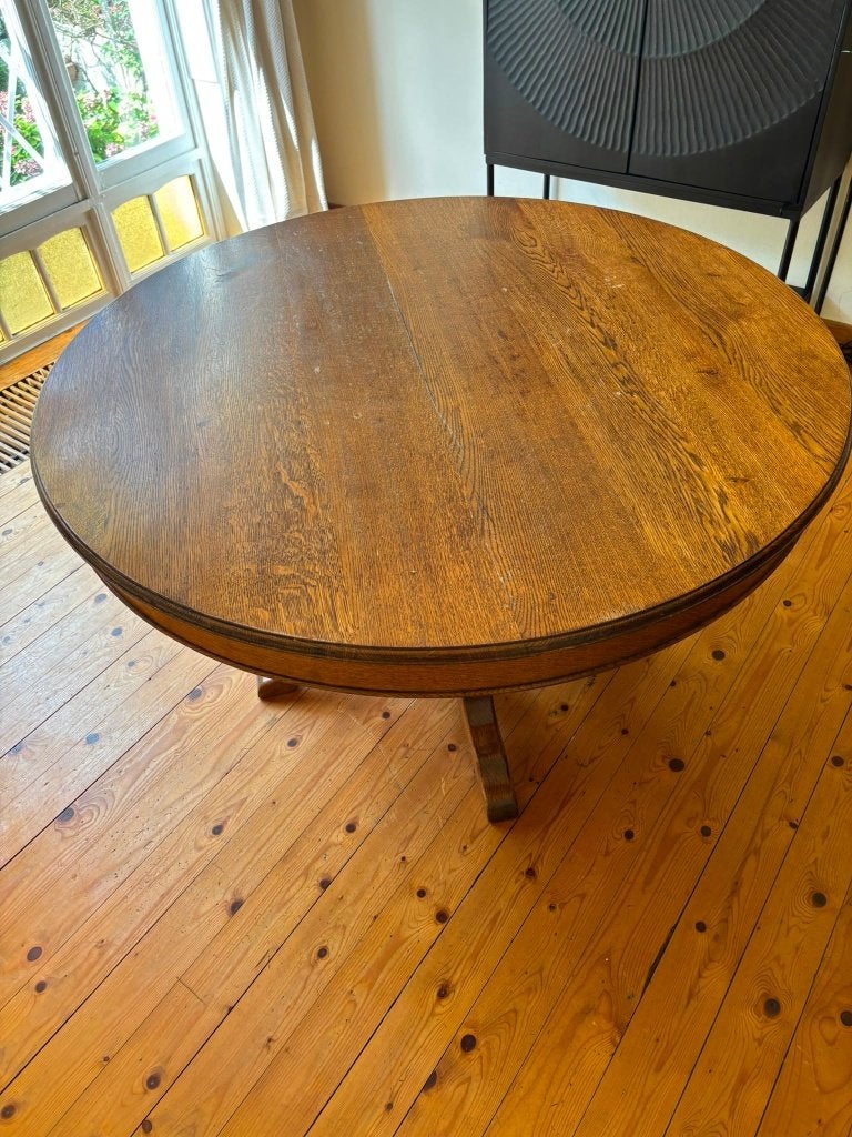 Tafel eik, Huis en Inrichting, Ophalen, Gebruikt, 100 tot 150 cm, Vijf personen of meer