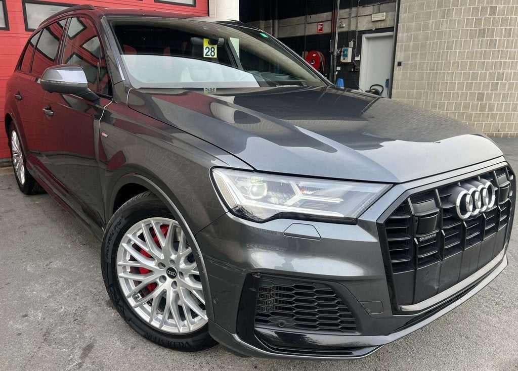 Audi Q7 PHEV 55 TFSi e Quattro S line OPF (34.628 HTVA), Auto's, Automaat, Gebruikt, Leder, Bedrijf