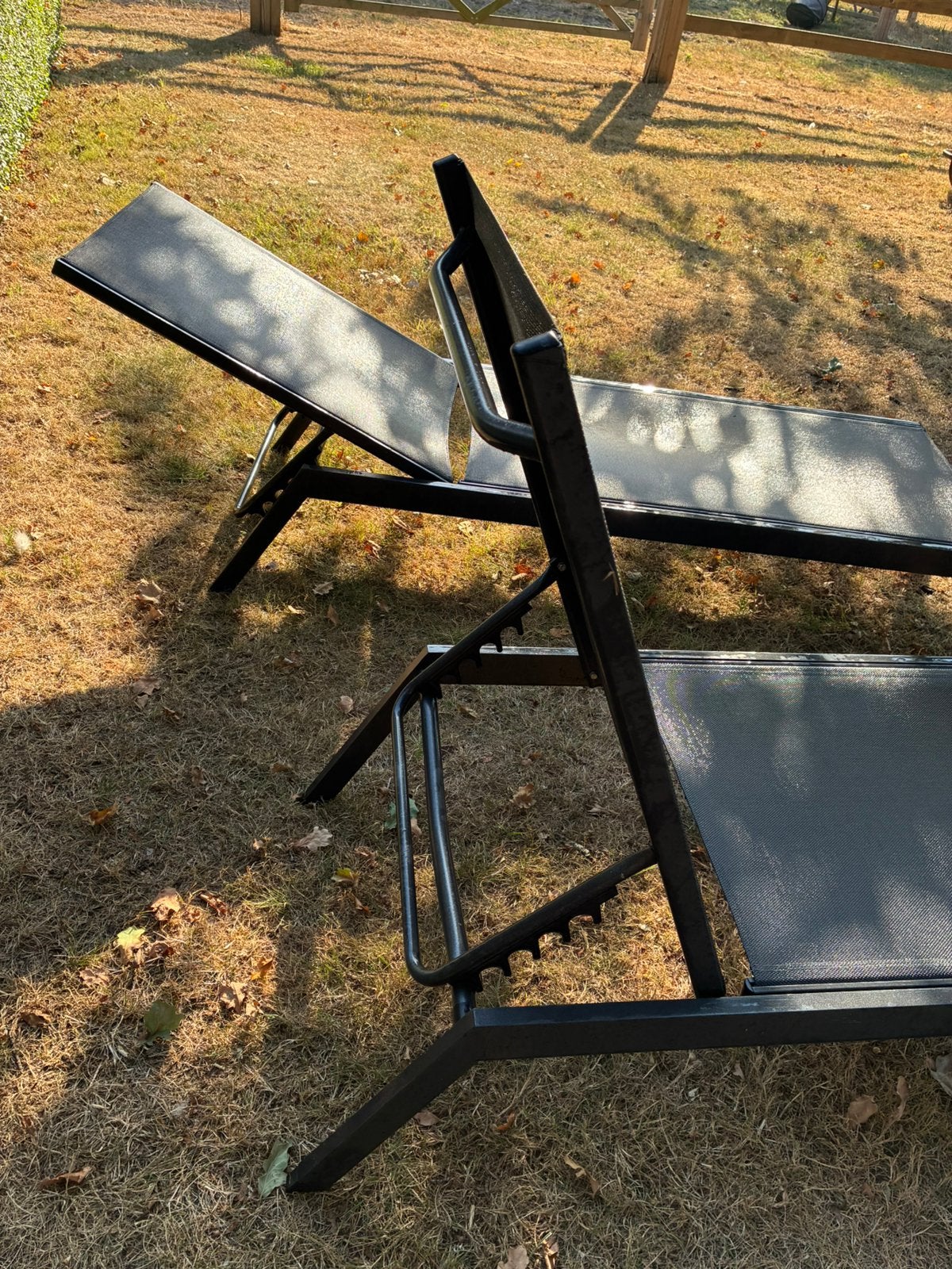 Twee ligzetels, Tuin en Terras, Ophalen, Zo goed als nieuw, Aluminium