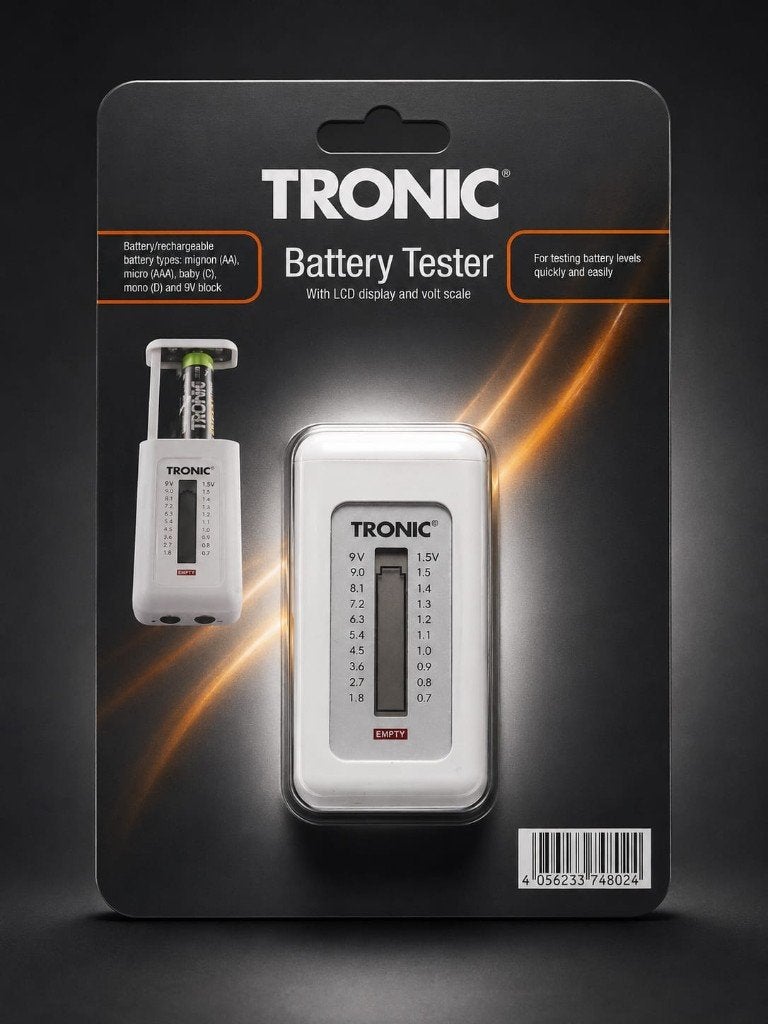 Testeur de piles numérique Tronic avec écran LCD., Enlèvement, Neuf
