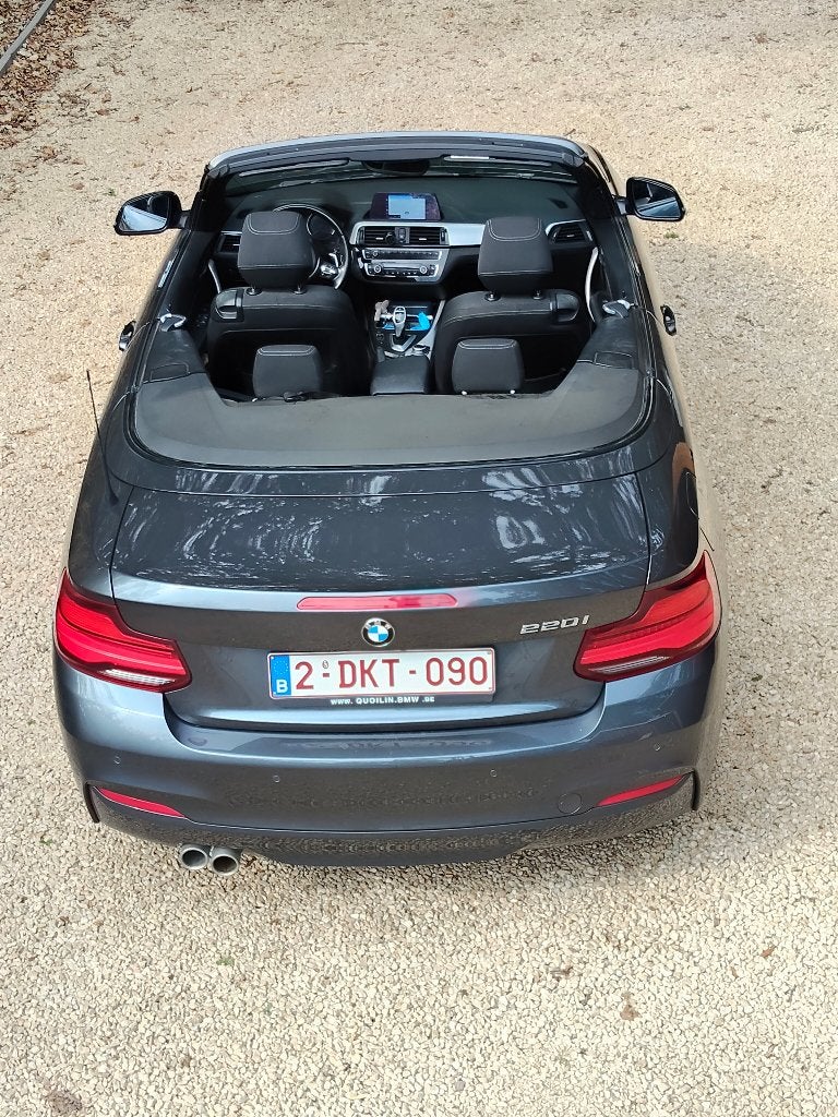 Bmw 220 i cabriolet, Argent ou Gris, Cabriolet, Entretenue par le concessionnaire, Noir