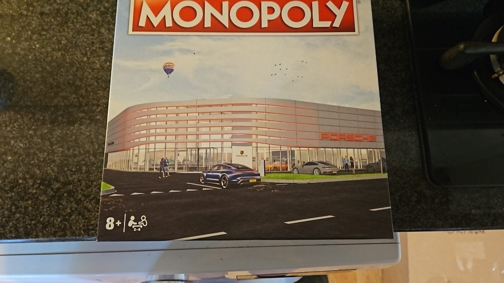 bordspel auto Monopoly Porsche Monopolie limited, Een of twee spelers, Ophalen of Verzenden, Nieuw, Monopoly