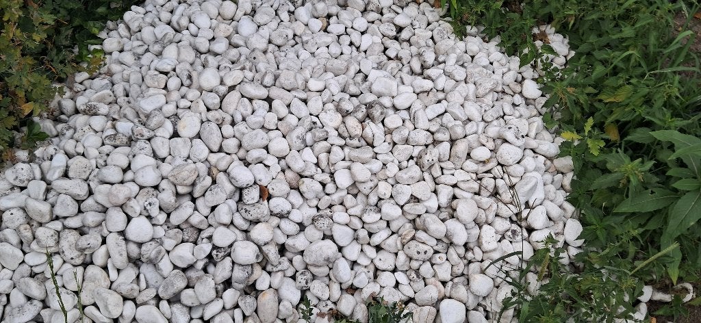 Witte stenen, Tuin en Terras, Grind, Keien en Split, Ophalen, Gebruikt, Wit, Kei