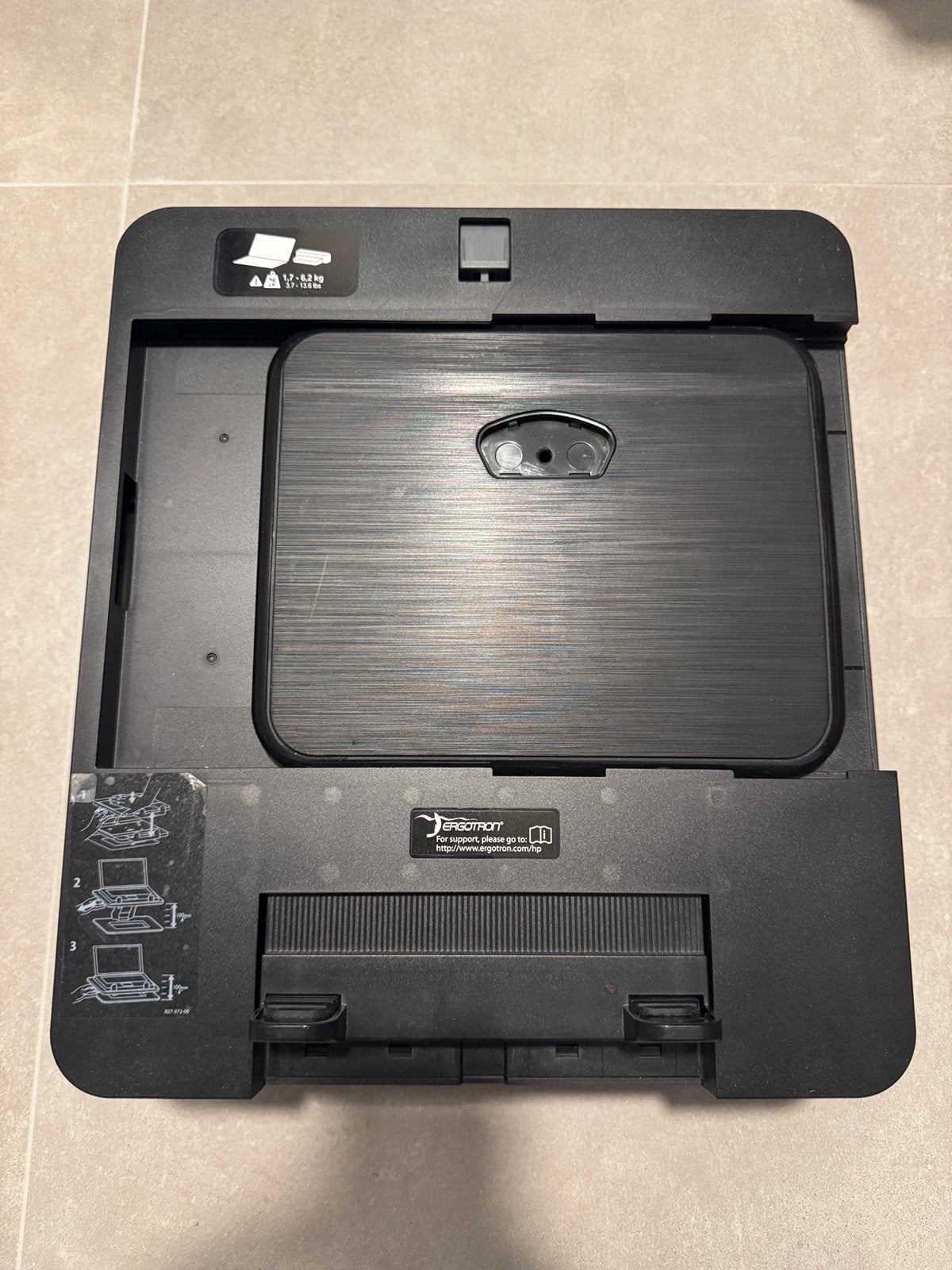 HP Ergotron laptop stand, Computers en Software, Ophalen, Zo goed als nieuw