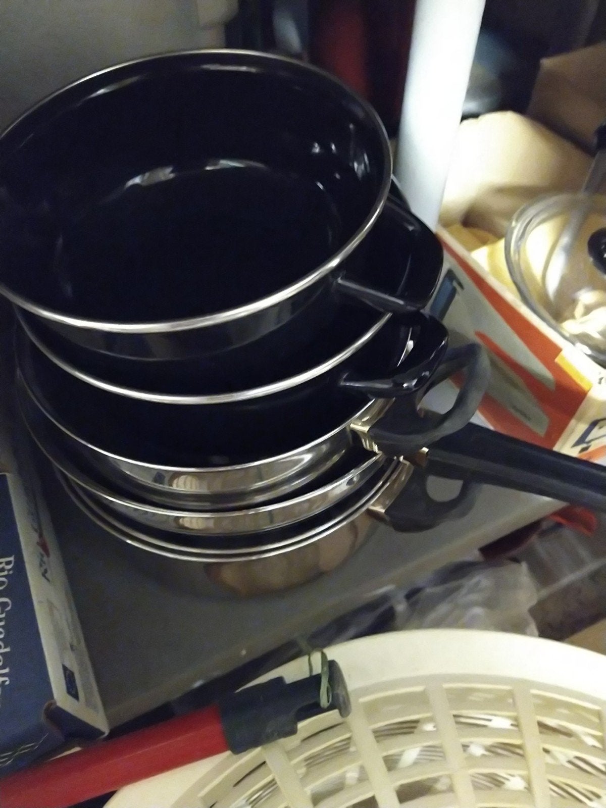 Casseroles., Comme neuf, Enlèvement, Avec couvercle, Émail