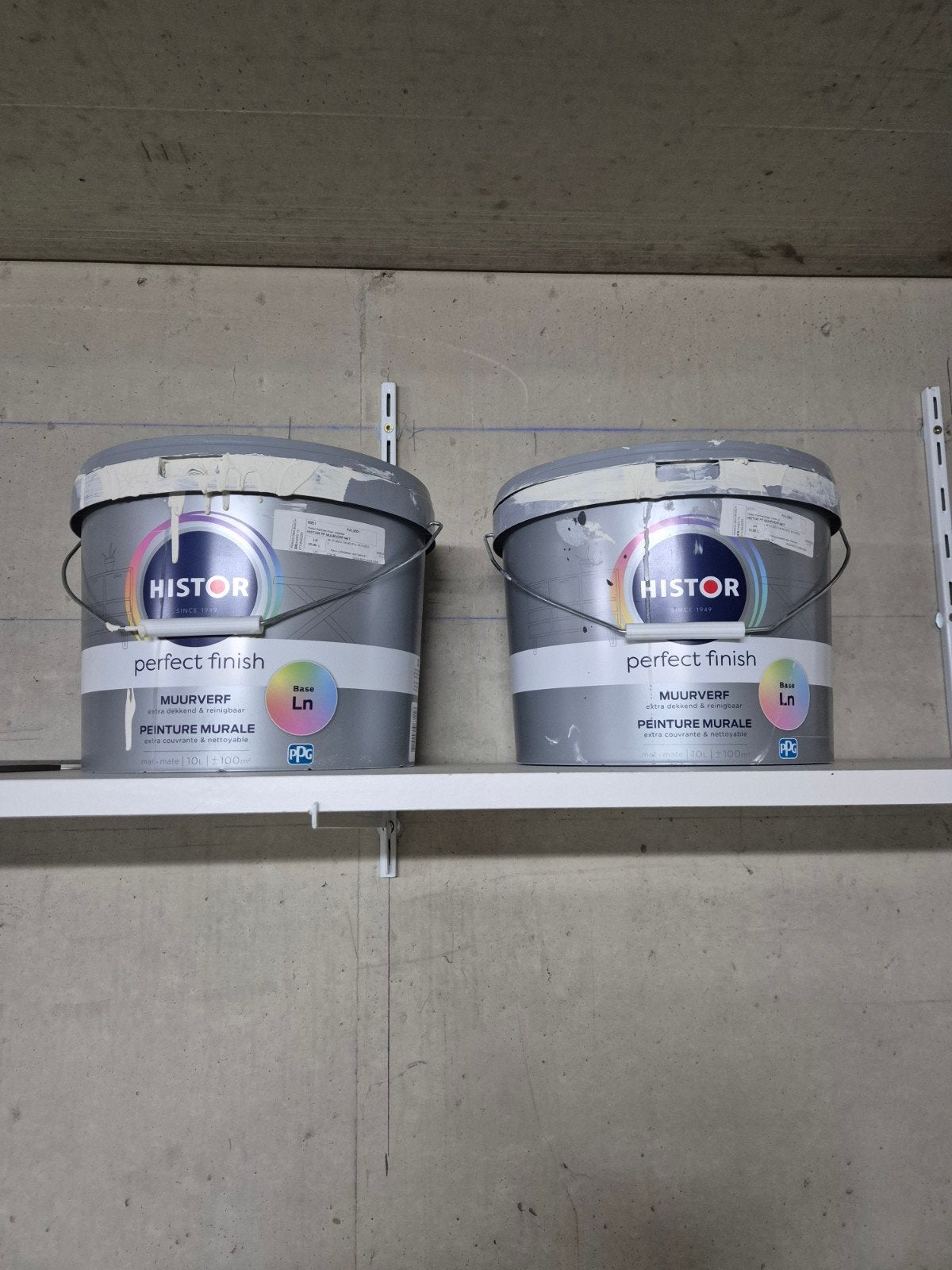 Histor Perfect finish - RAL9001 -  Crème wit - ongeveer15, 10 à 15 litres, Enlèvement, Utilisé, Peinture