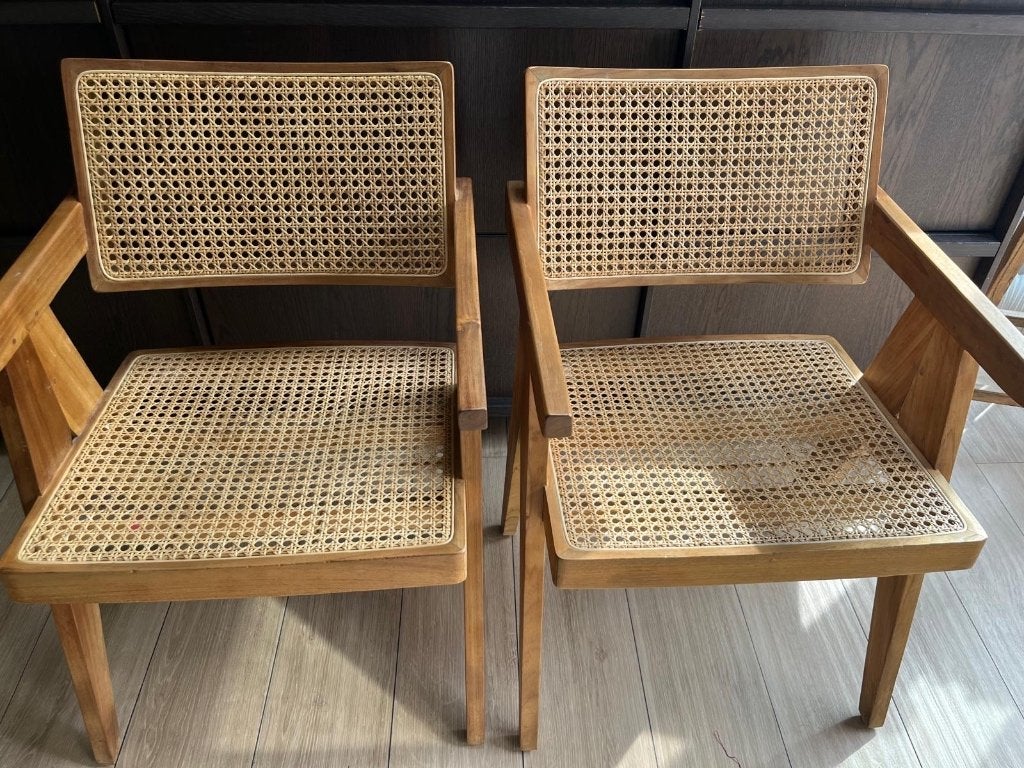 Eetkamerstoelen teak, Ophalen, Bruin, Zo goed als nieuw, Vier