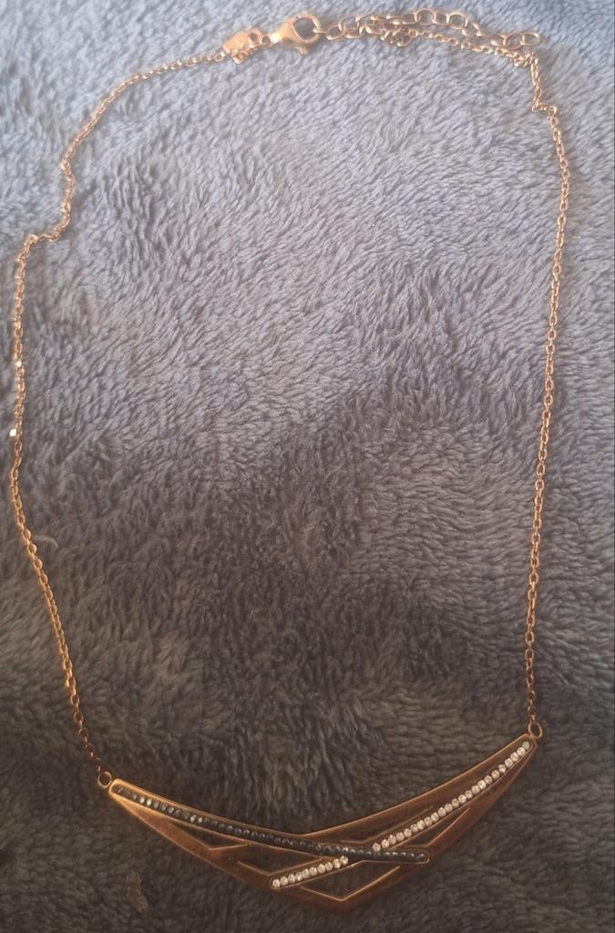 Ketting Swarovski zo goed als nieuw, Handtassen en Accessoires, Kettingen, Ophalen, Met kristal