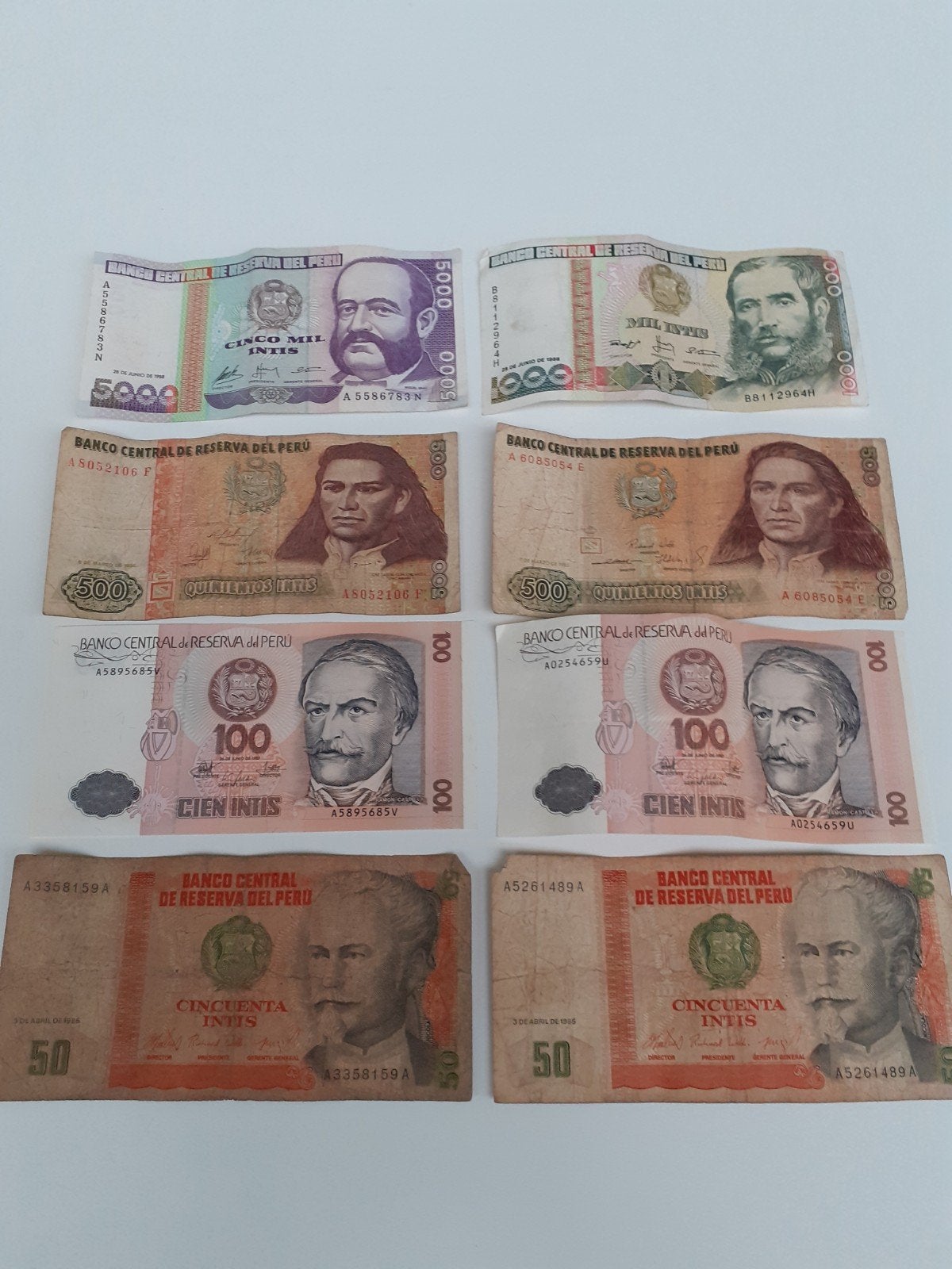 Peru, Postzegels en Munten, Ophalen