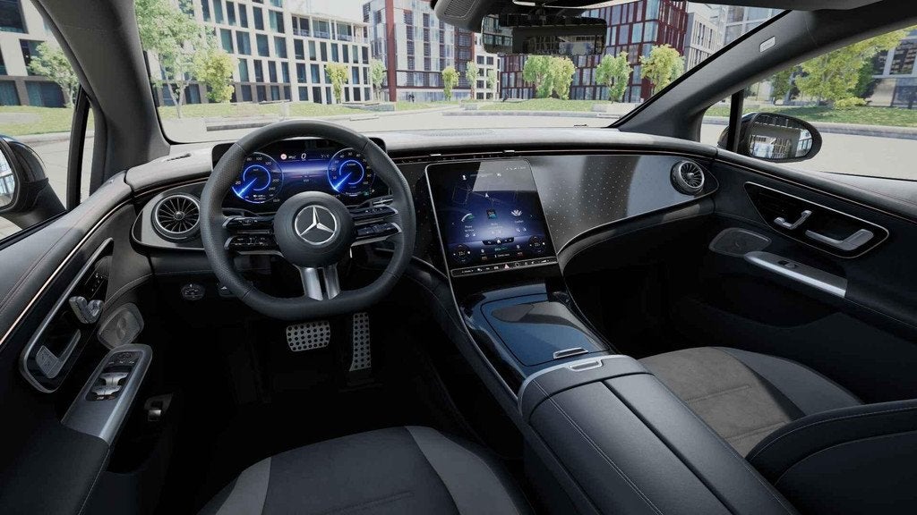 Mercedes-Benz EQE-Klasse 350 4MATIC Berline AMG Line Night P, Automaat, Wit, 96 kWh, Automatische klimaatregeling