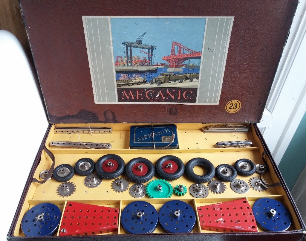 Grand kit de construction mécanique n 23 Vintage 1951, Enlèvement ou Envoi