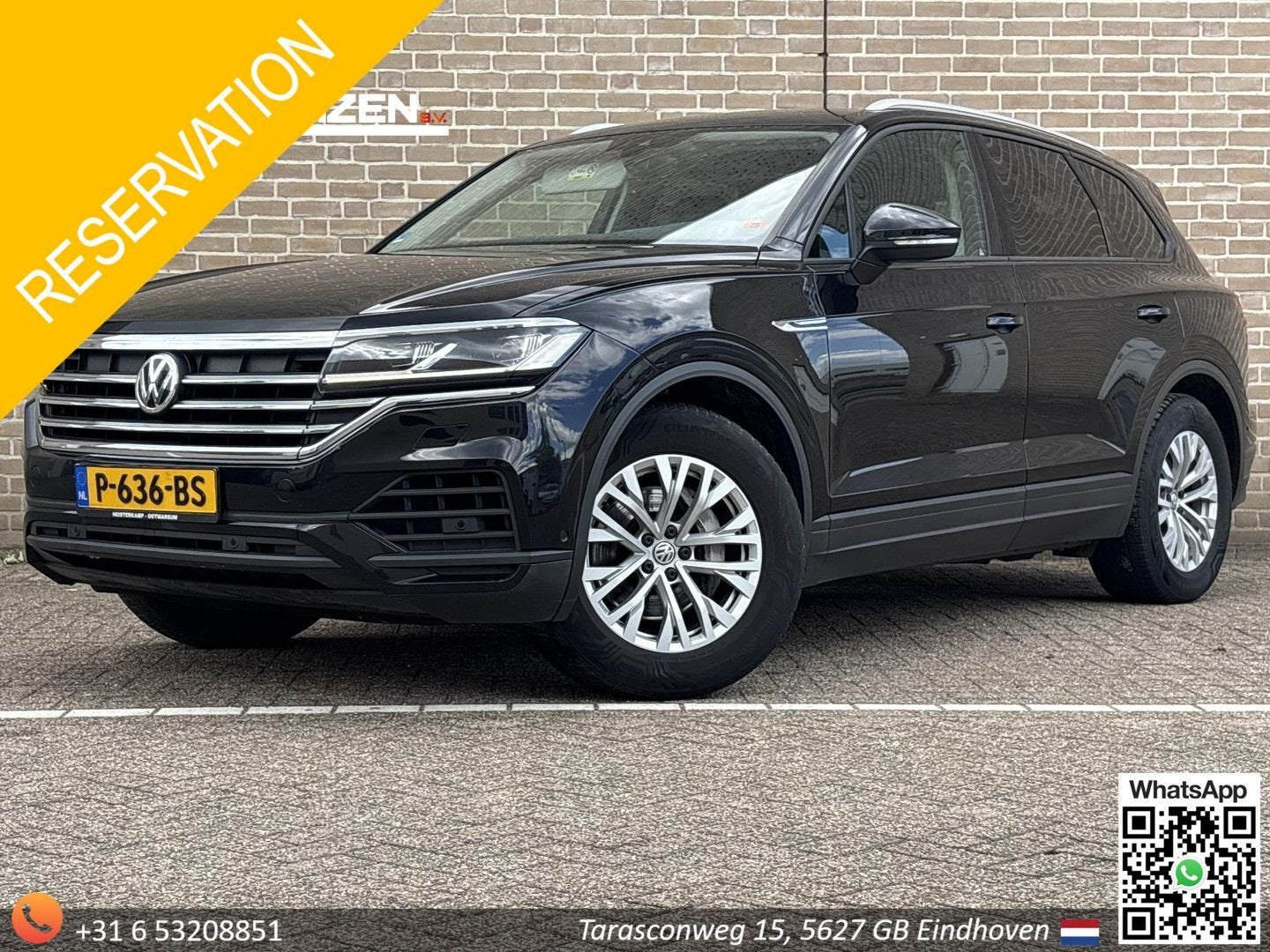Volkswagen Touareg 3.0 TDI R-Line | Leder | Climate | Cruise, Auto's, Automaat, 173 g/km, Zwart, Diesel