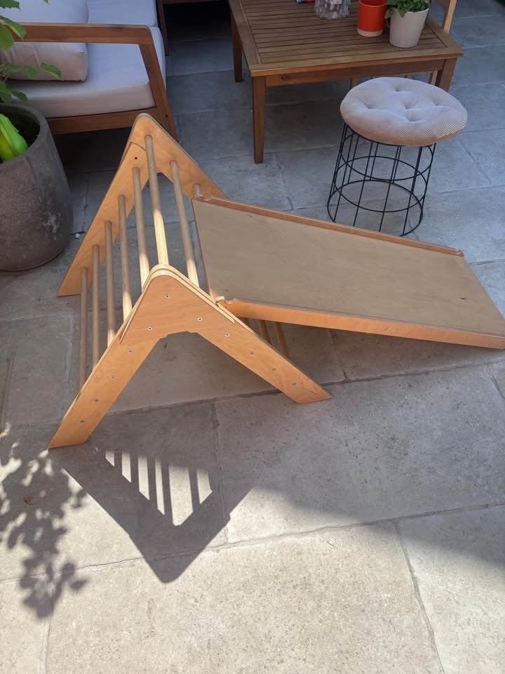 houten schuifaf en klimrek, Kinderen en Baby's, Speelgoed | Houten speelgoed, Ophalen, Gebruikt, Overige typen