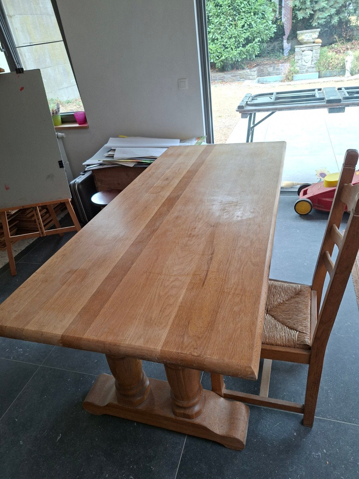 Eiken eettafel en 6 stoelen, Enlèvement