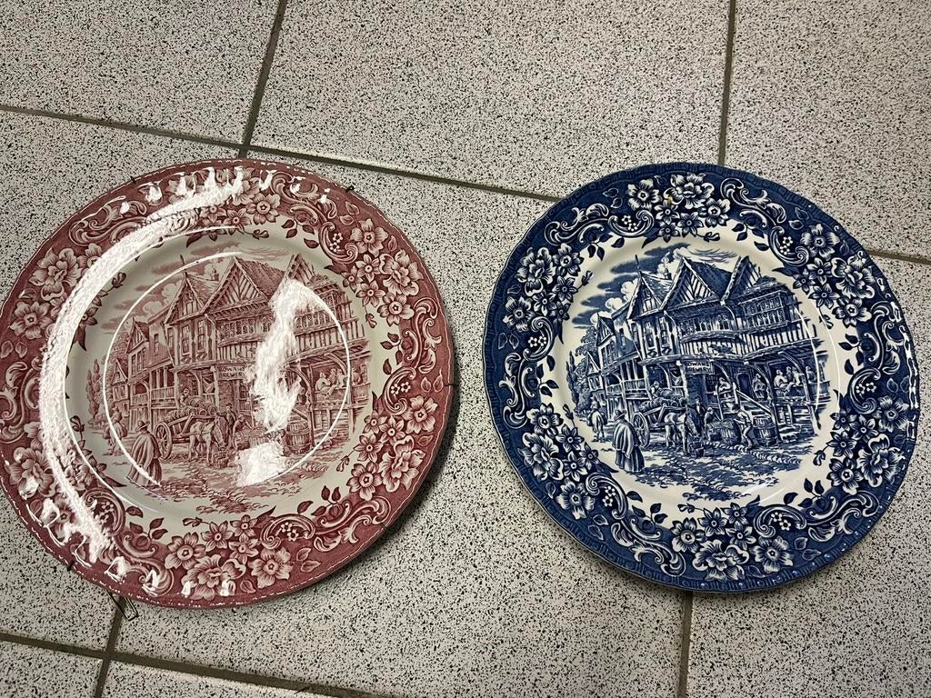 Twee sierborden, Royal Tudor Ware., Antiek en Kunst, Ophalen of Verzenden