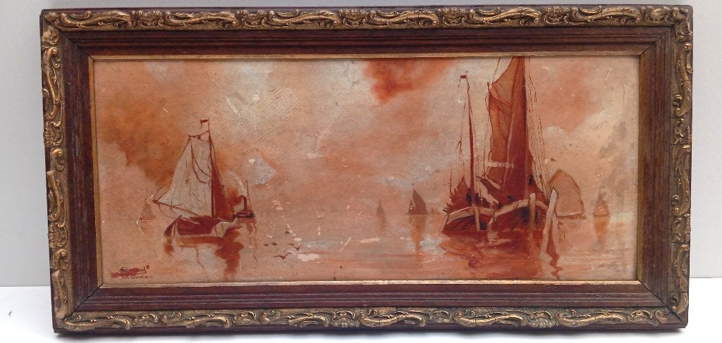 TABLEAU ANCIEN SIGNÉ (D'APRÈS CASSIERS), Antiquités & Art, Enlèvement ou Envoi